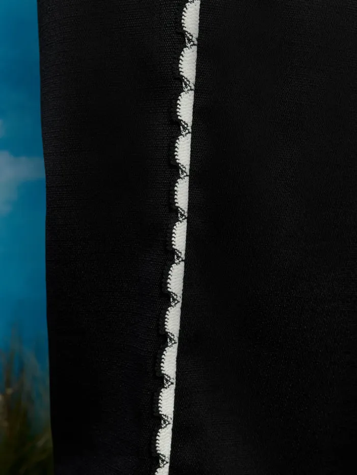 Men Sister Jane Trousers Saloon Scallop Trousers Coal Black