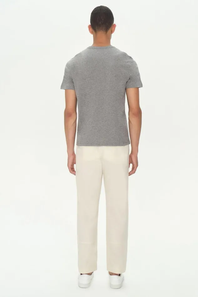 Men Smooth Cotton Crewneck Heather Grey Jonathan Simkhai Tops and TShirts