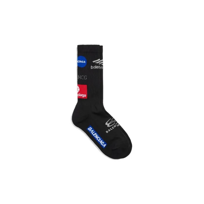 Men Socks Balenciaga Top League Socks In Black