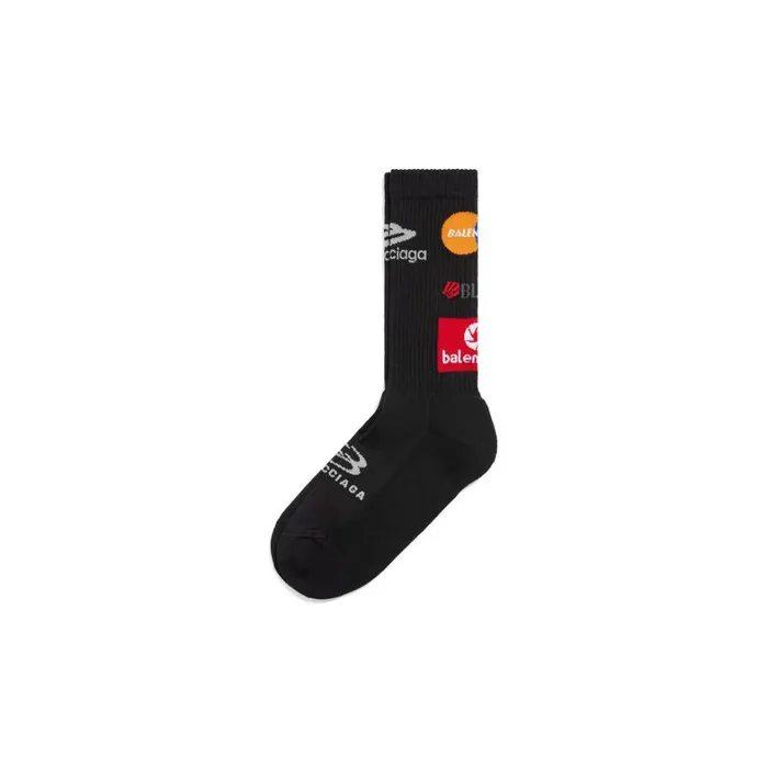 Men Socks Balenciaga Top League Socks In Black