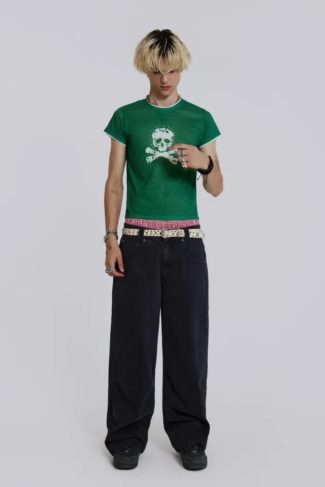 Men Solid Black Colossus Jean Jaded London Colossus Jeans