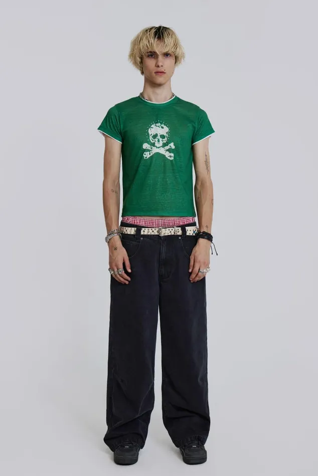 Men Solid Black Colossus Jean Jaded London Colossus Jeans