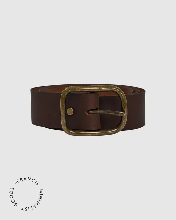 Men Sportscraft Iefrancis Leather Belt Chocolate