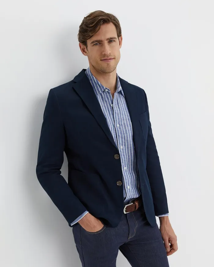 Men Sportscraft Jackets and Blazers Barton Sports Jacket Navy