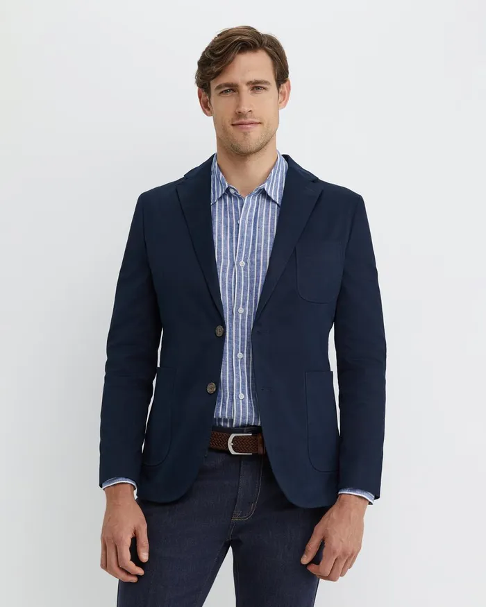 Men Sportscraft Jackets and Blazers Barton Sports Jacket Navy