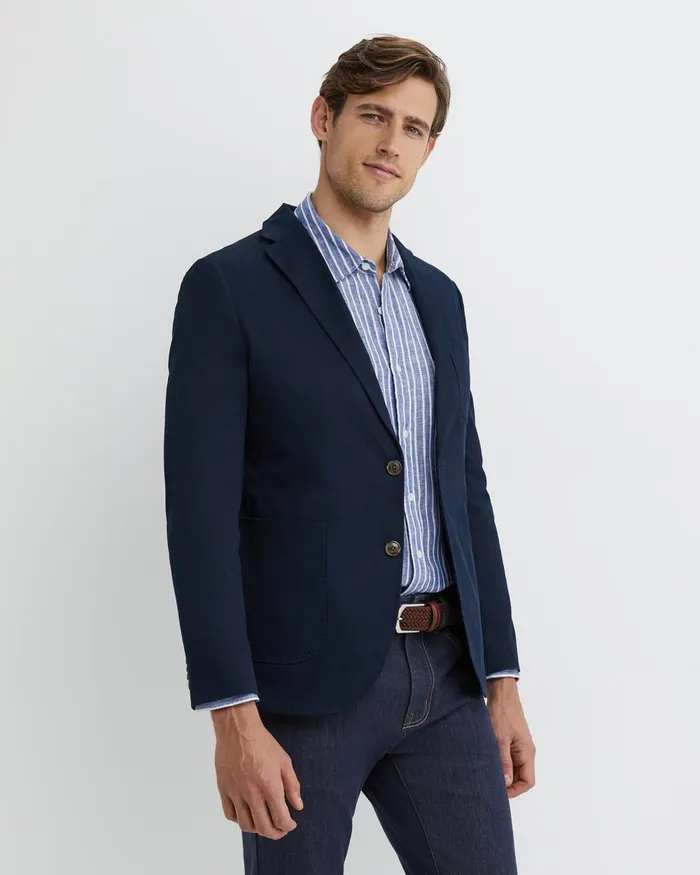 Men Sportscraft Jackets and Blazers Barton Sports Jacket Navy