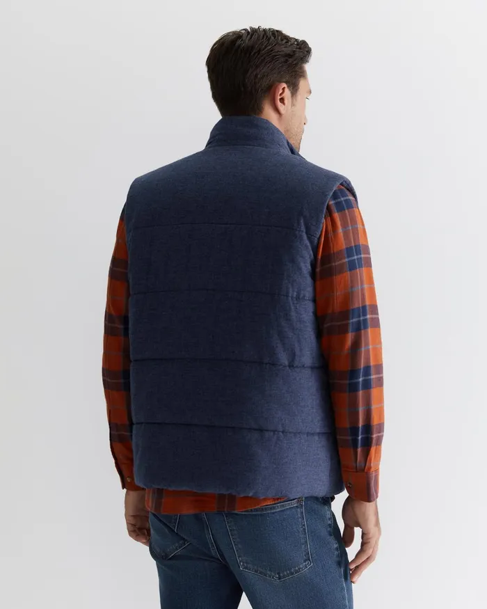 Men Sportscraft Jackets and Blazers Owen Quilted Vest Navy