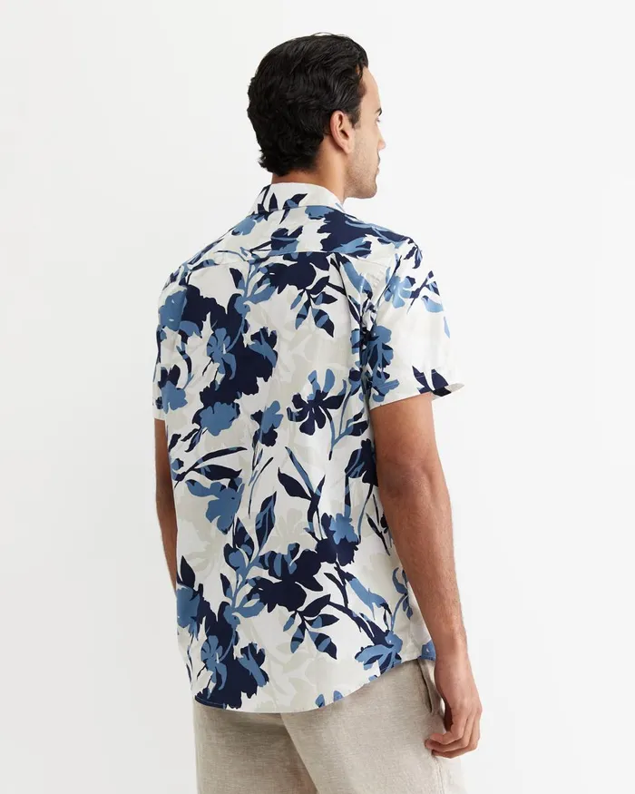 Men Sportscraft Shirts Dyer Short Sleeve Shirt Blue Multi