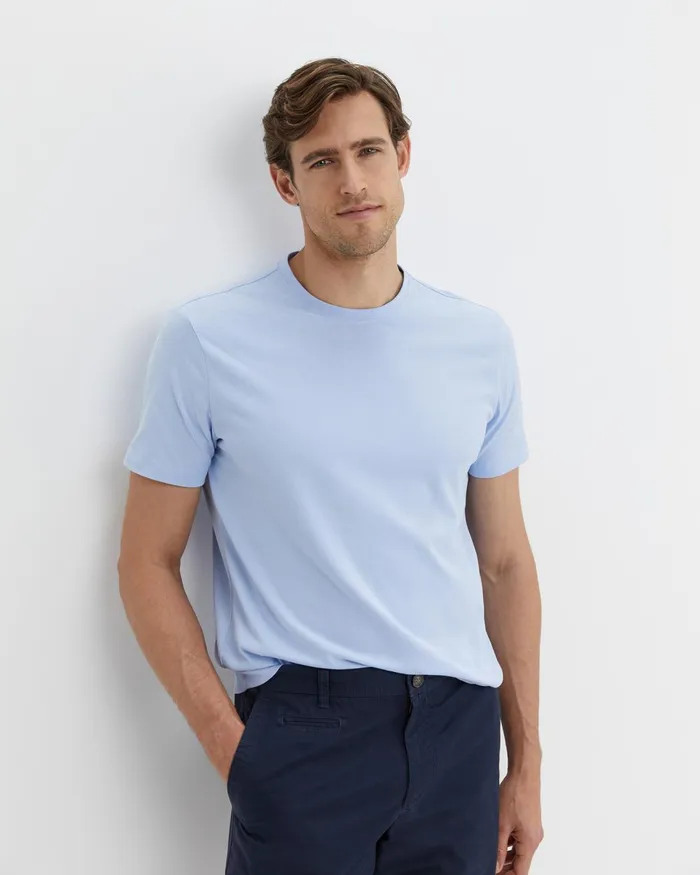 Men Sportscraft TShirts and Polos Supersoft Tee Pale Blue