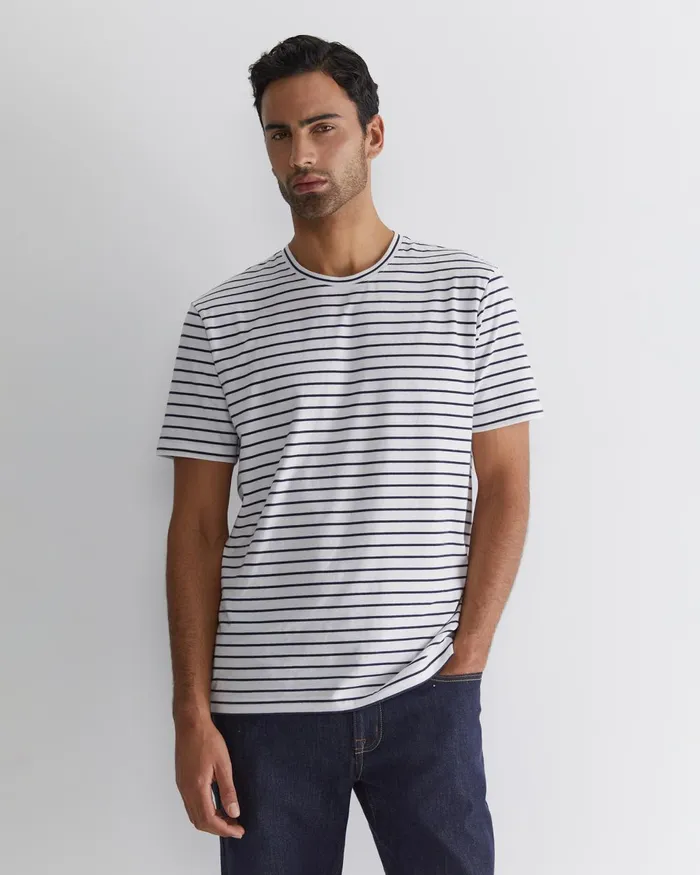 Men Sportscraft TShirts and Polos Supersoft Tee Whitenavy