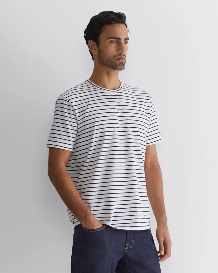 Men Sportscraft TShirts and Polos Supersoft Tee Whitenavy