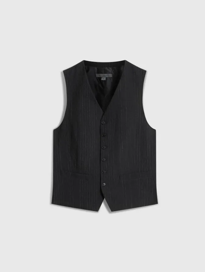 Men Suit Jackets John Varvatos WOOSTER VEST Black