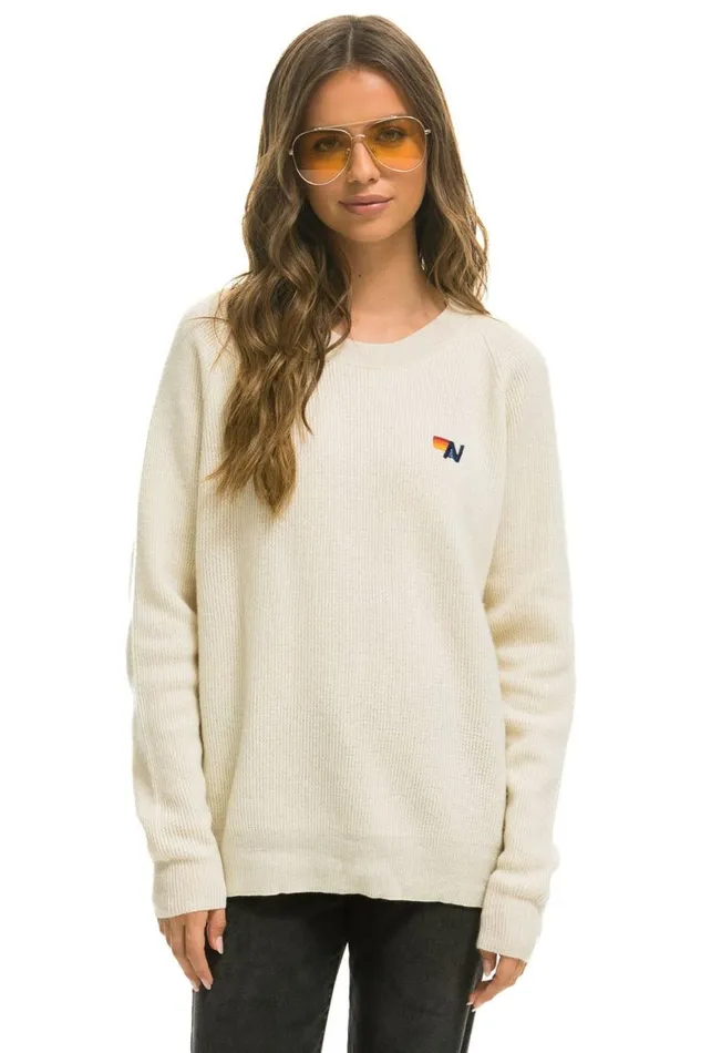 Men Sweatshirts Aviator Nation Vintage Cabin 2 Unisex Cashmere Sweater 8211 Vintage White Men Sweatshirts Aviator Nation Vintage Cabin 2 Unisex Cashmere Sweater 8211 Vintage White