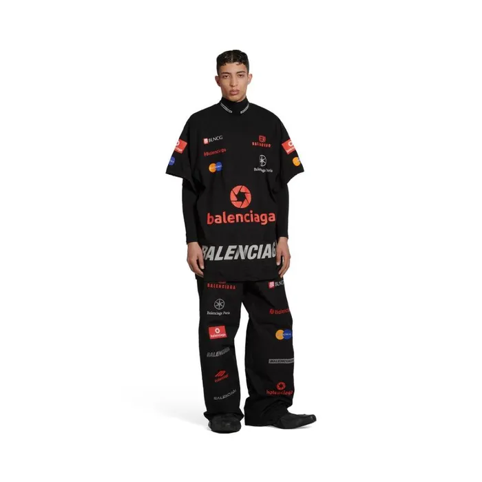 Men Tshirts Balenciaga Top League Tshirt Oversized In Black