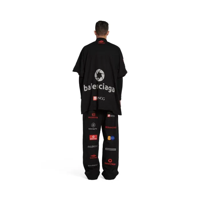 Men Tshirts Balenciaga Top League Tshirt Oversized In Black