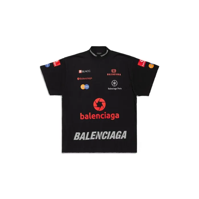 Men Tshirts Balenciaga Top League Tshirt Oversized In Black