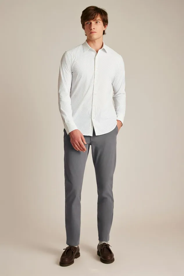Men Tech Button Down Shirt Airy Blue Geo Bonobos Casual Shirts