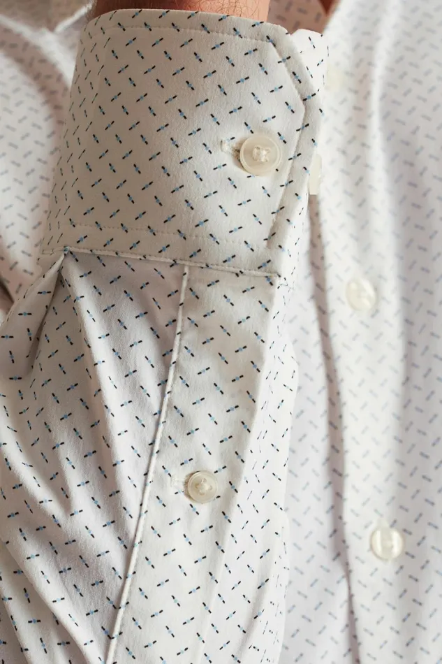 Men Tech Button Down Shirt Airy Blue Geo Bonobos Casual Shirts