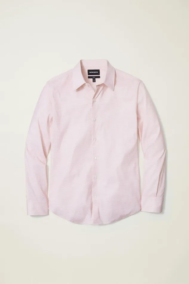 Men Tech Button Down Shirt Pink Astor Geo Bonobos Casual Shirts