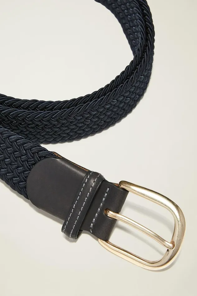 Men The Clubhouse Stretch Belt Blue Grey Bonobos Golf Belts Hats and Accessories
