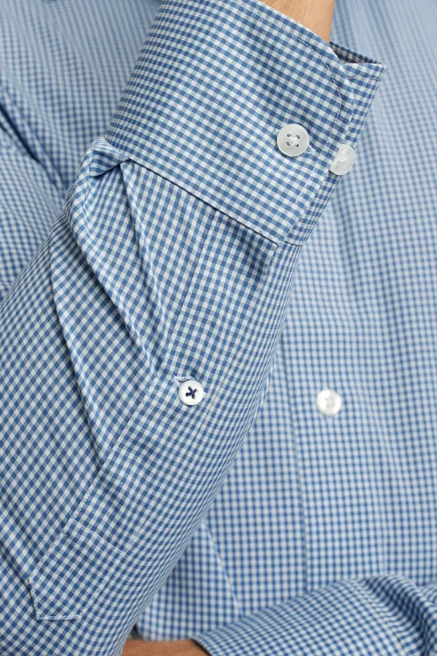 Men The Desk To Dinner Shirt Blue Perrytown Check Bonobos Business Casual Shirts