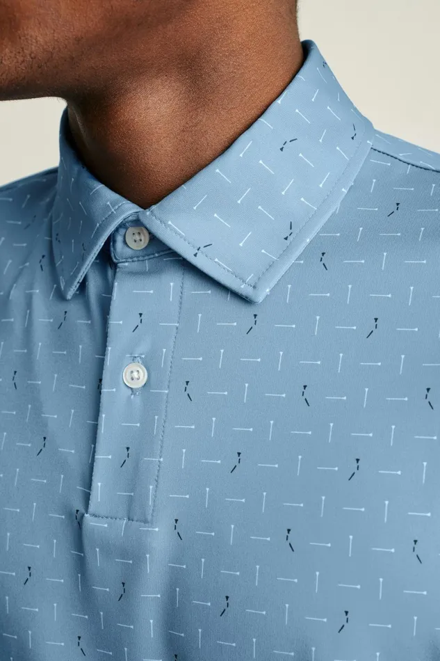 Men The Performance Golf Polo Blue Broken Tee Geo Bonobos Polos