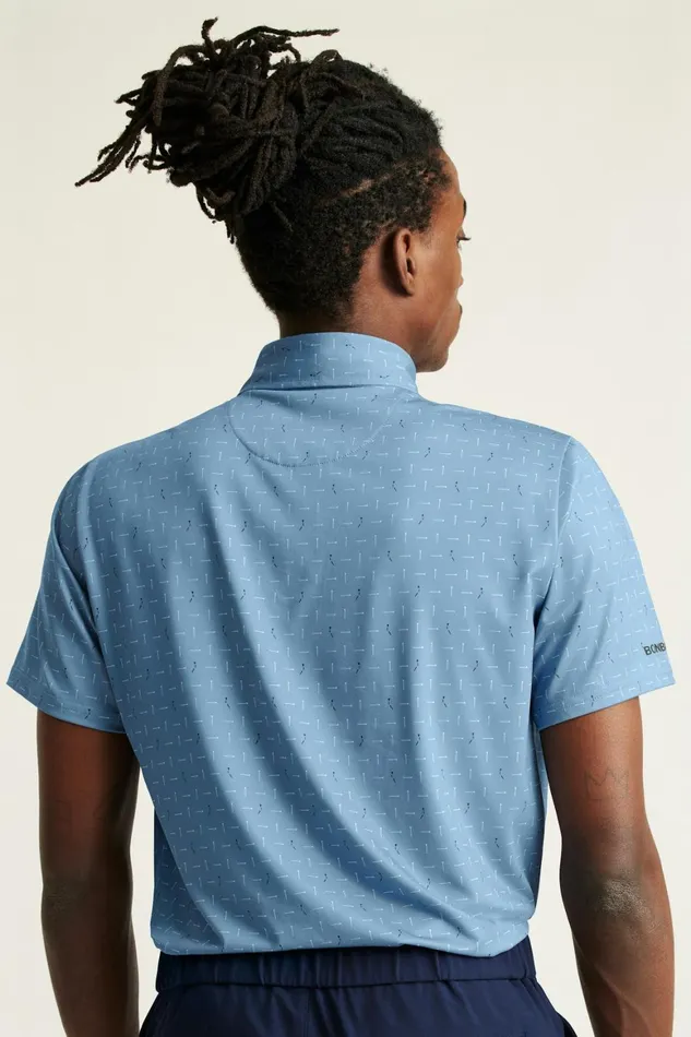 Men The Performance Golf Polo Blue Broken Tee Geo Bonobos Polos
