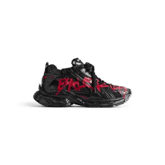 Men Trainers Balenciaga Runner Graffiti Trainers In Black