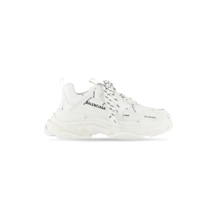 Men Trainers Balenciaga Triple S Trainers Allover Logo In Whiteblack