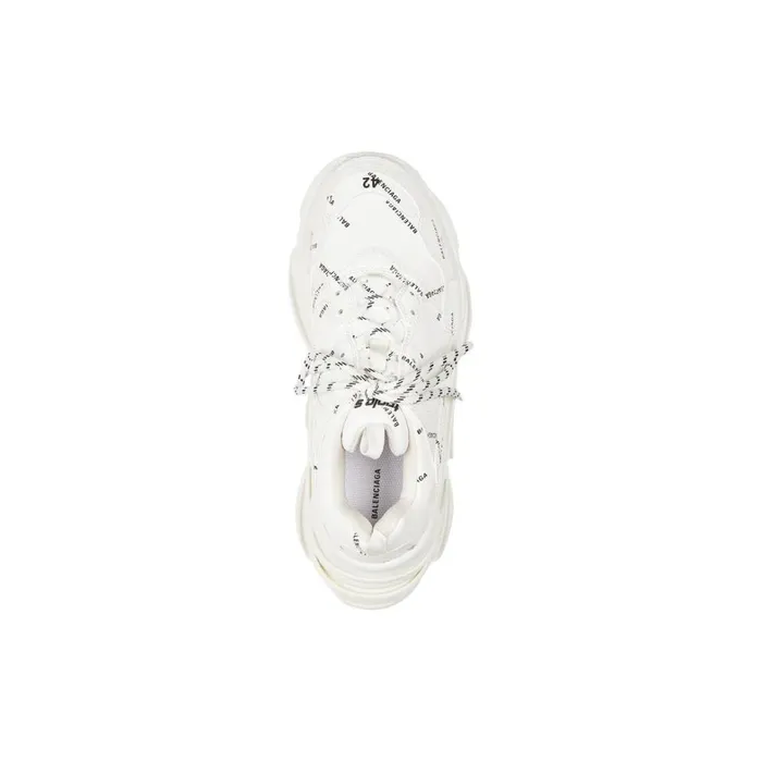 Men Trainers Balenciaga Triple S Trainers Allover Logo In Whiteblack