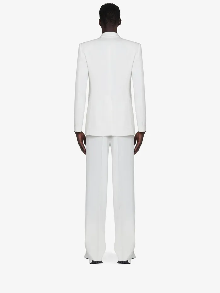 Men Trousers Alexander McQueen Wide Leg Trousers Soft White