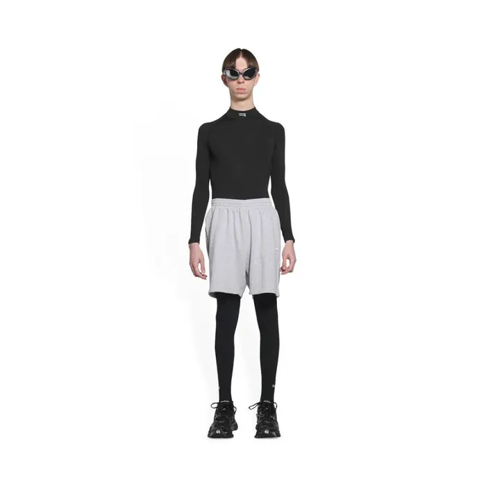 Men Trousers Balenciaga Political Campaign Sweat Shorts In Grey