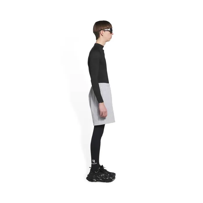 Men Trousers Balenciaga Political Campaign Sweat Shorts In Grey