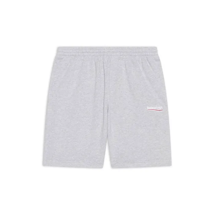 Men Trousers Balenciaga Political Campaign Sweat Shorts In Grey