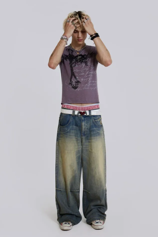 Men Union Jack Low Rise Colossus Jeans Jaded London Colossus Jeans