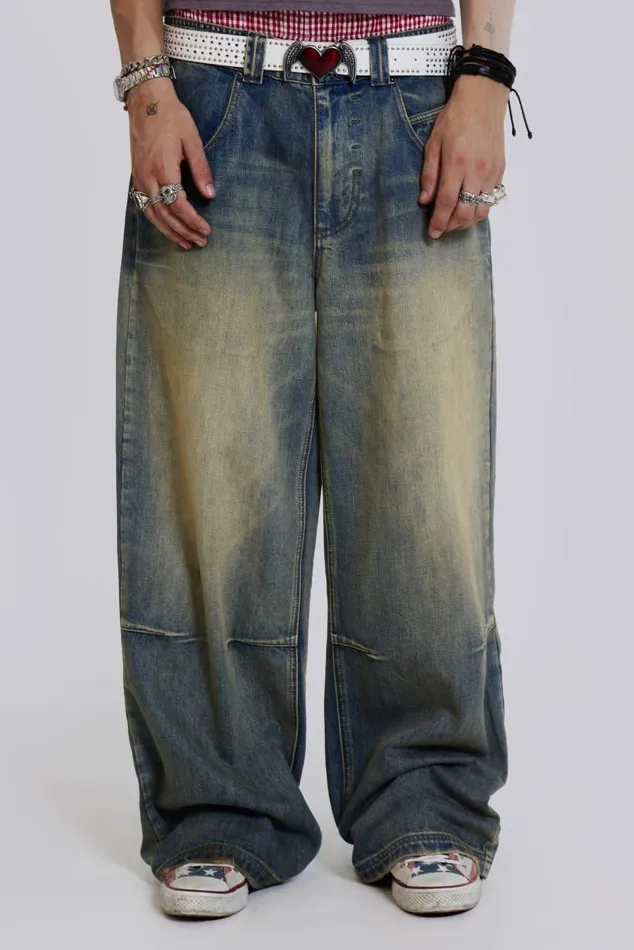 Men Union Jack Low Rise Colossus Jeans Jaded London Colossus Jeans