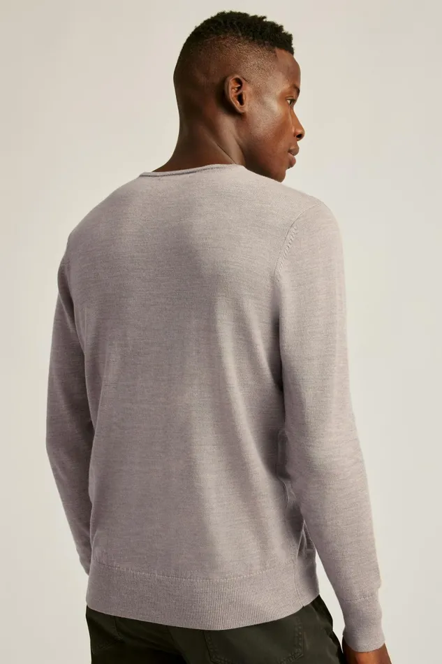 Men Washable Merino VNeck Sweater Heather Oat Bonobos Crew and VNeck Sweaters