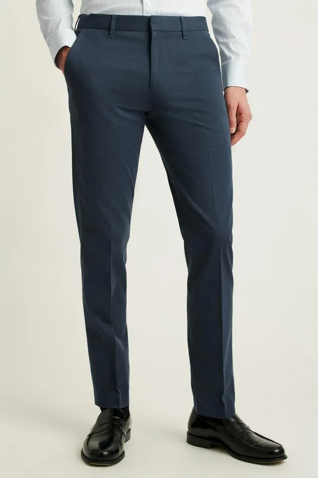Men Weekday Warrior Dress Pants Monday Navy Micro Dobby Bonobos Dress Pants