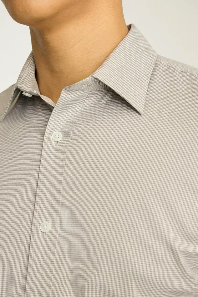 Men Weekday Warrior Dress Shirt Gray Micro Houndstooth Bonobos Business Casual Shirts
