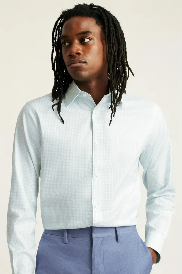 Men Weekday Warrior Dress Shirt Teal Check Bonobos Business Casual Shirts