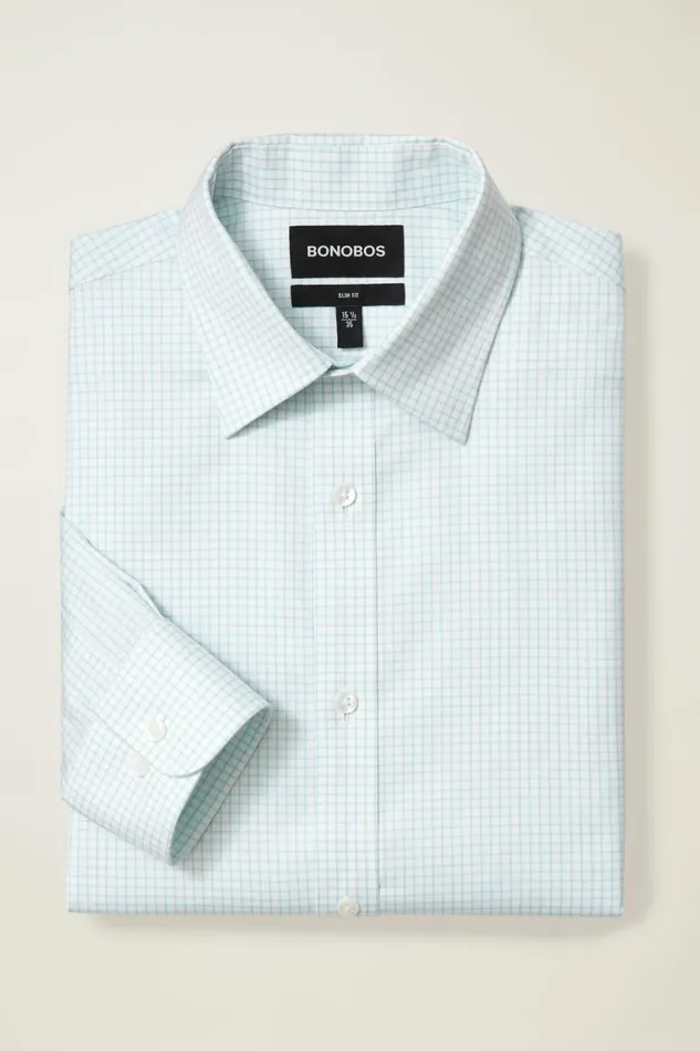 Men Weekday Warrior Dress Shirt Teal Check Bonobos Business Casual Shirts