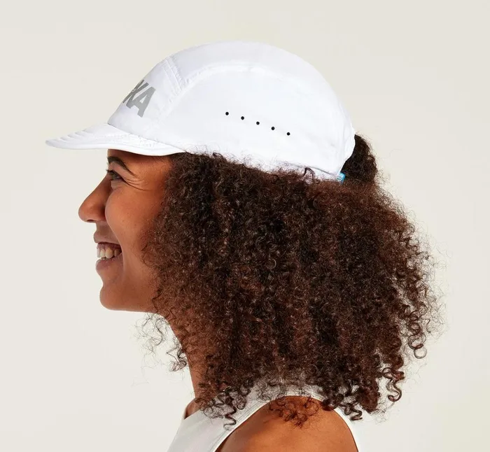 MenWomen All Gender Packable Trail Hat White Castlerock HOKA ONE ONE Accessories