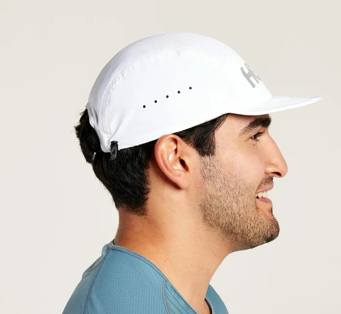 MenWomen All Gender Packable Trail Hat White Castlerock HOKA ONE ONE Accessories