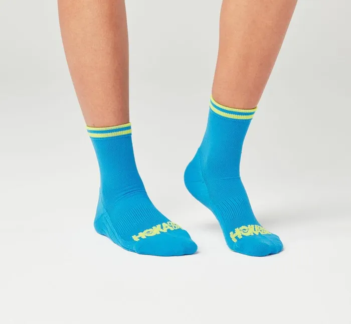 MenWomen All Gender Performance Crew Sock Diva Blue Citrus HOKA ONE ONE Socks