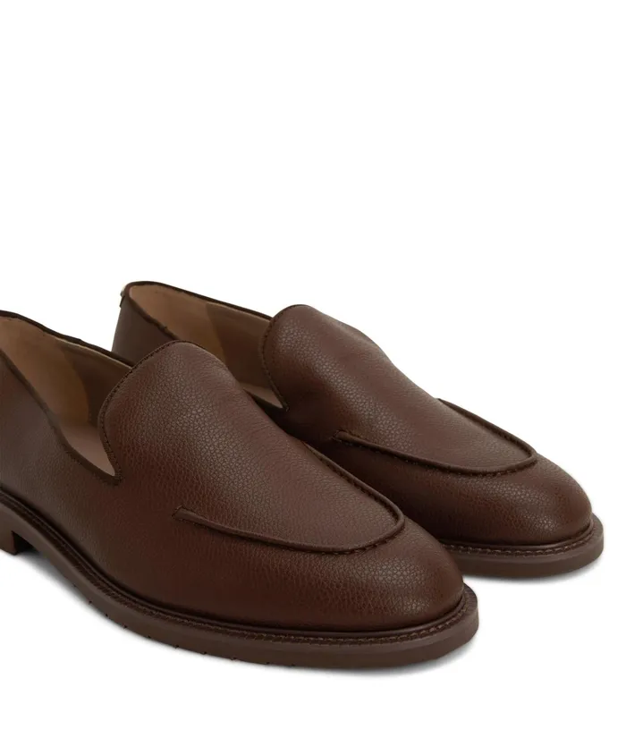 Mens Altman Vegan Slip On Loafers Brown Matt and Nat Footwear