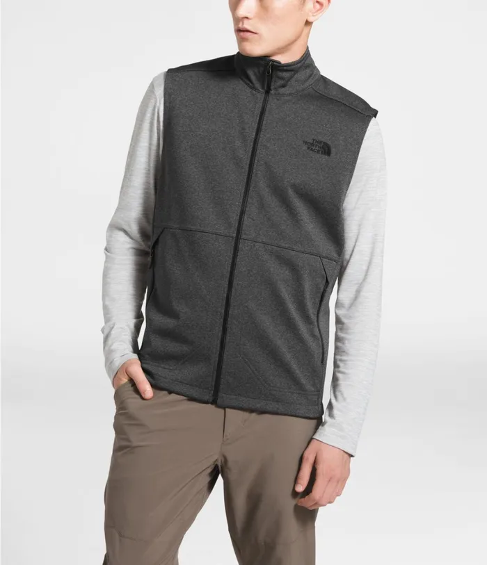 Mens Apex Canyonwall Vest Tnf Dark Grey Heather The North Face Softshell