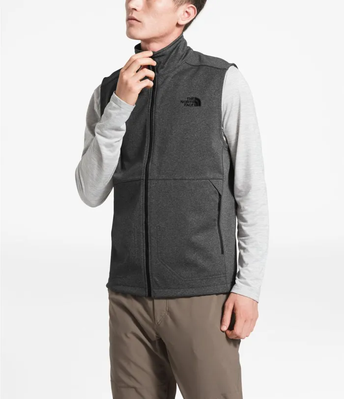 Mens Apex Canyonwall Vest Tnf Dark Grey Heather The North Face Softshell