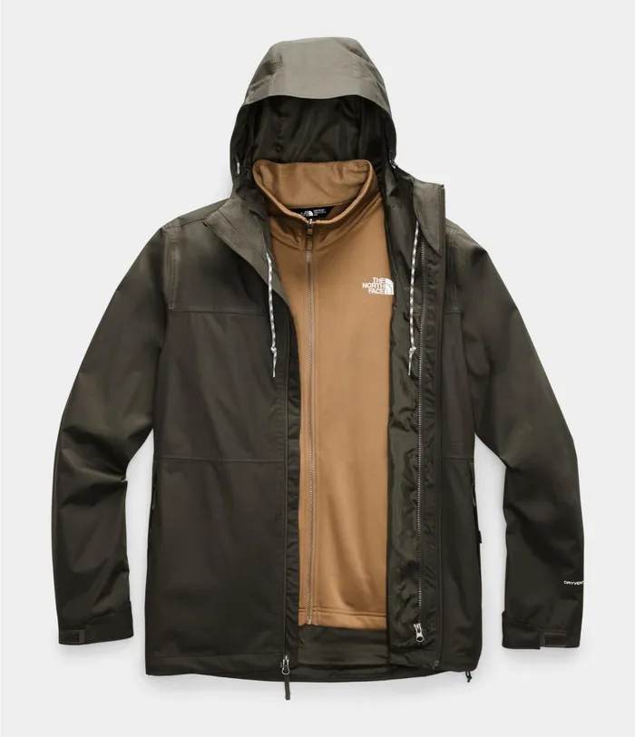 Mens Arrowood Triclimate Jacket New Taupe Greenutility Brown The North Face 3In1