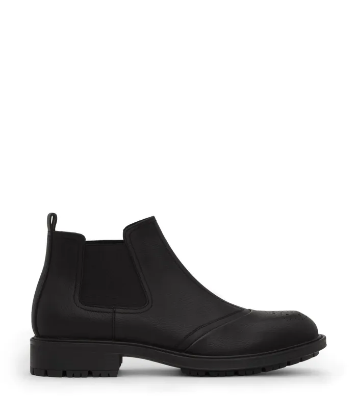 Mens Leo Vegan Boots Black Matt and Nat Footwear