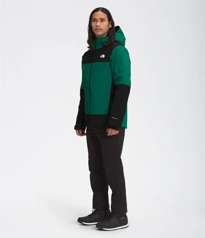 Mens Mountain Light FL Triclimate Jacket Blackasphalt Greycedar Tan The North Face Snow